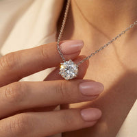 Thumbnail for Moissanite Solitaire Necklace, view 1