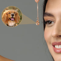 Thumbnail for Drop Photo Personalised Necklace  - Rose Gold Necklace - Custom Necklace Necklace Brother & Sisters