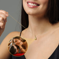 Thumbnail for Drop Photo Personalised Necklace  - Rose Gold Necklace - Custom Necklace Necklace Gold Brother & Sisters