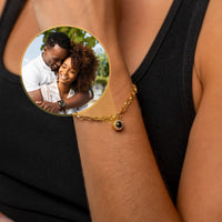 Thumbnail for Halo Personalized Photo Bracelet - Personalized Gift for Women - Custom Jewelry For Her - Custom Bracelet Picture - Personalised Photo Gift Bracelet Brother & Sisters