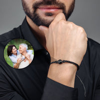 Thumbnail for Man Bracelet - Men's Personalised Bracelet - Classic Personalized Photo Bracelet - Personalized Gift for Men - Custom Jewelry for Him - Custom Bracelet Picture - Personalised Photo Gift Bracelet Brother & Sisters