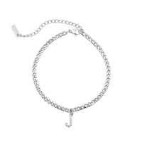 Thumbnail for Silver Initial Anklet - Ankle Bracelet - Anklet for Women - Silver Leg Bracelet Anklet J Brother & Sisters
