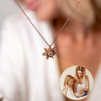 Thumbnail for Sun Photo Necklace - Personalised Necklace - Customised Necklace Necklace Rose Gold Brother & Sisters