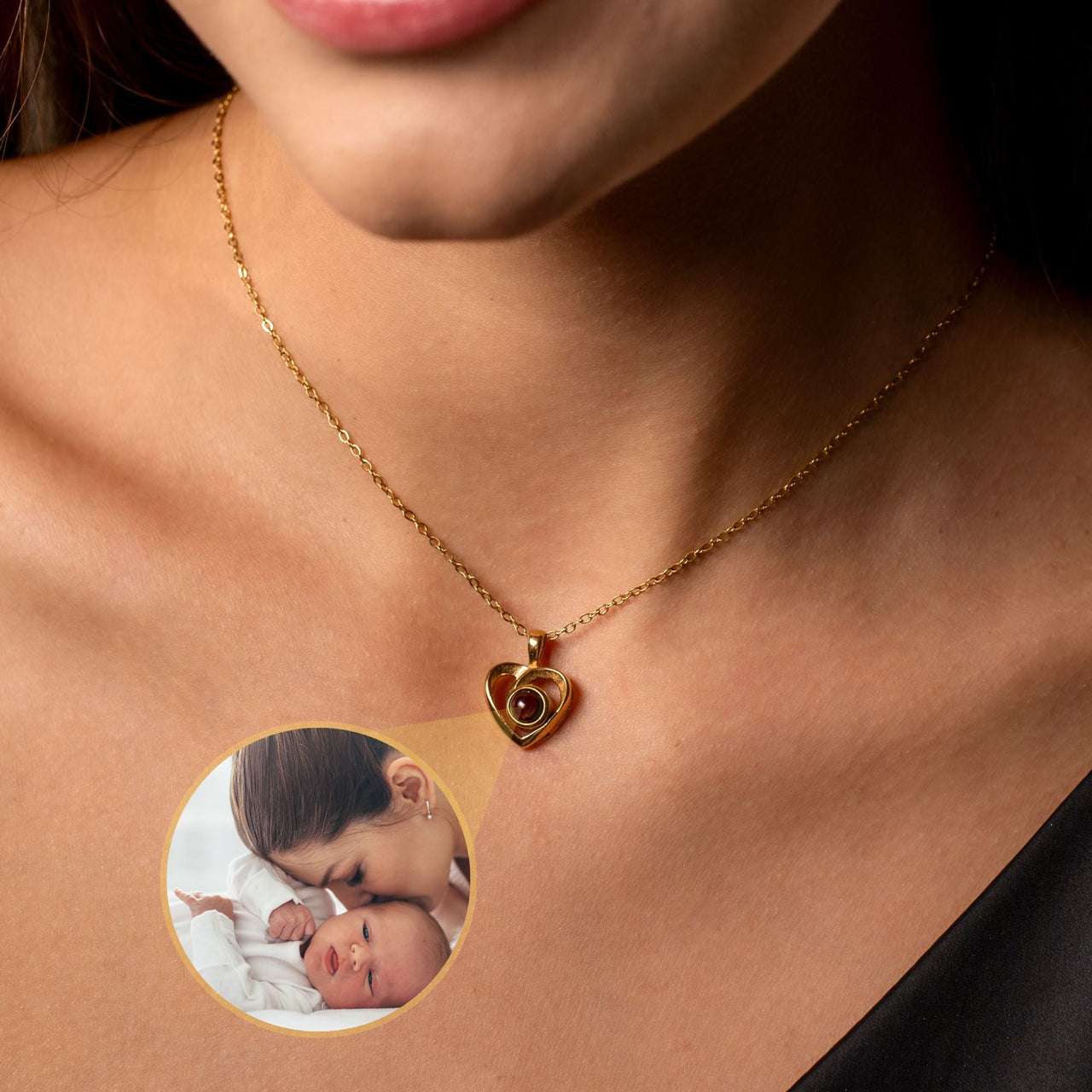Timeless Photo Personalised Necklace  - Gold Heart Necklace - Silver Heart Necklace - Custom Necklace Necklace Brother & Sisters