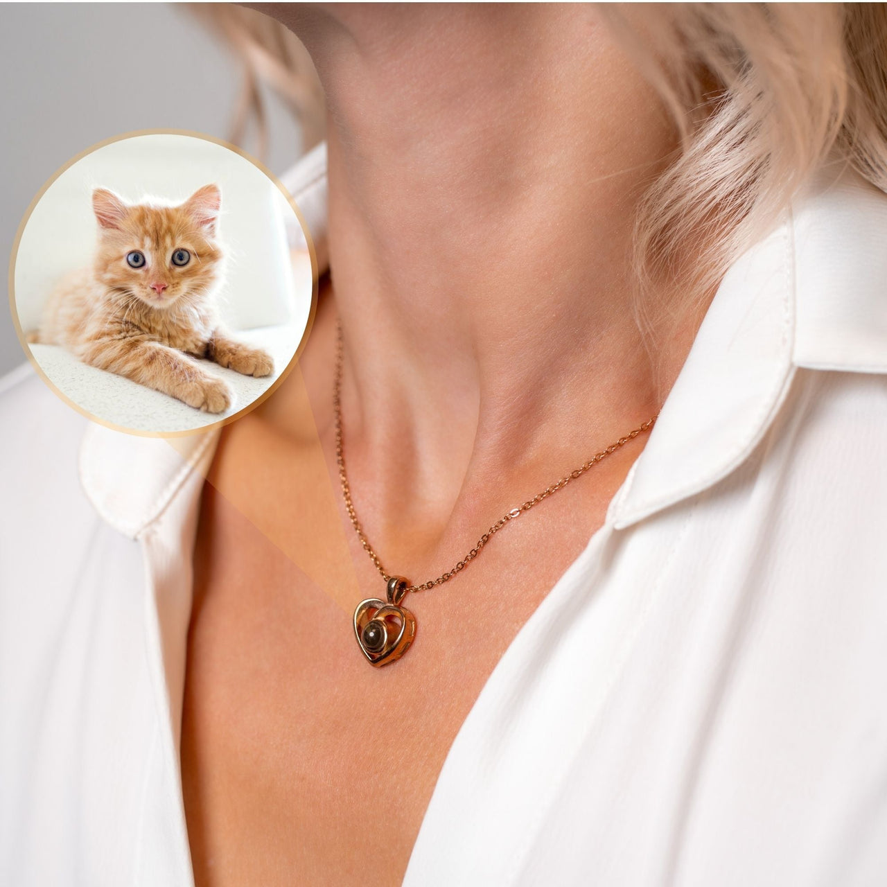 Timeless Photo Personalised Necklace  - Gold Heart Necklace - Silver Heart Necklace - Custom Necklace Necklace Brother & Sisters