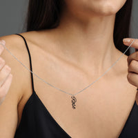 Thumbnail for Vertical Name Necklace - Custom Name Necklace - Necklaces for Moms - Personalized Necklace - Necklace for Best Friend Necklace Brother & Sisters