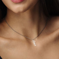 Thumbnail for Vertical Name Necklace - Custom Name Necklace - Necklaces for Moms - Personalized Necklace - Necklace for Best Friend Necklace Silver Brother & Sisters