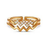 Thumbnail for Gold stacking rings — product photo on a white background, gold