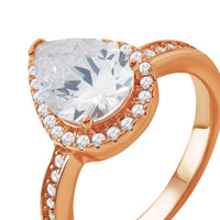 Thumbnail for Teardrop engagement ring — product photo on a white background, silver