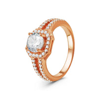Thumbnail for Rose gold engagement ring — product photo on a white background, silver