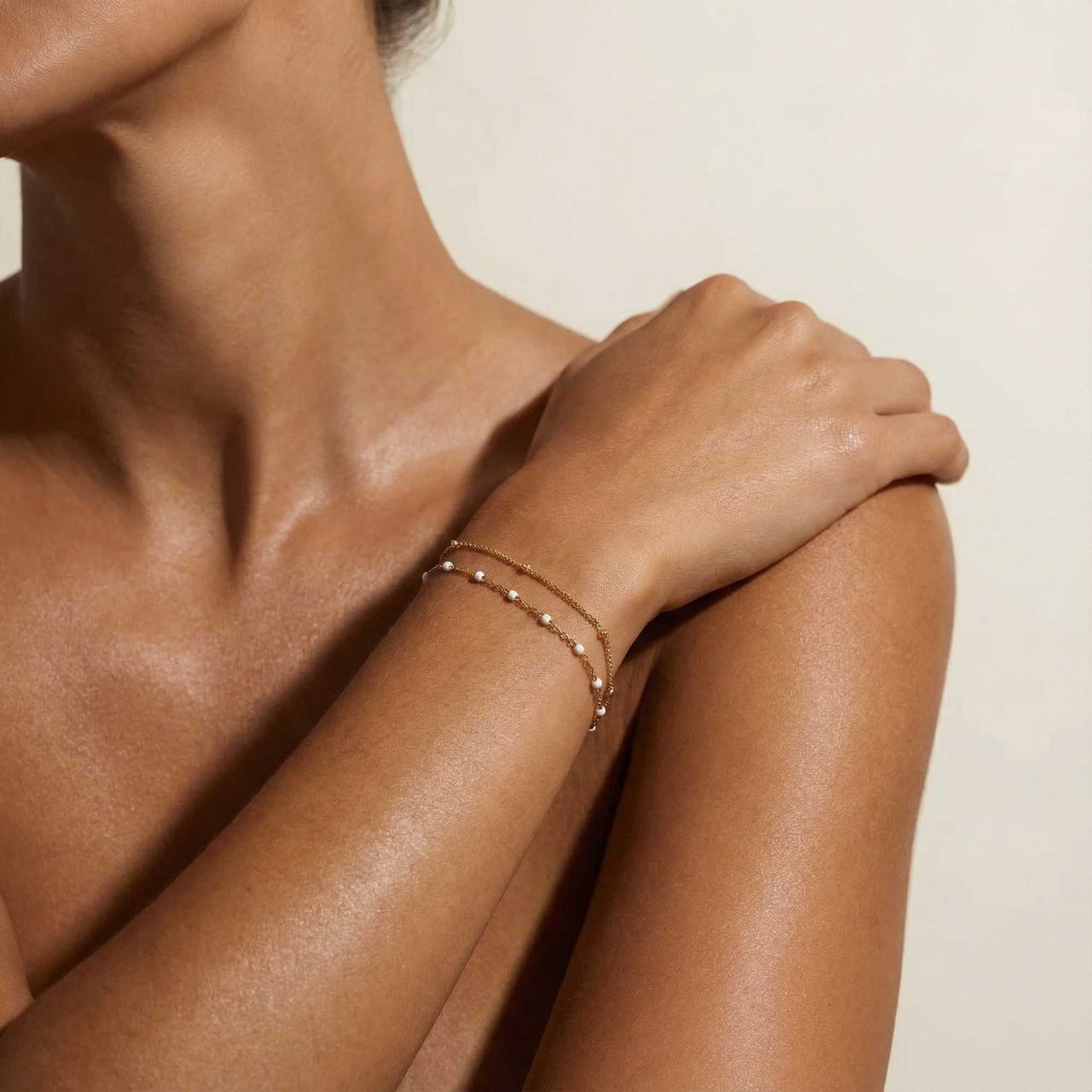 Double White Bracelet