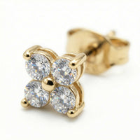 Thumbnail for Crystal Flower Stud Earrings