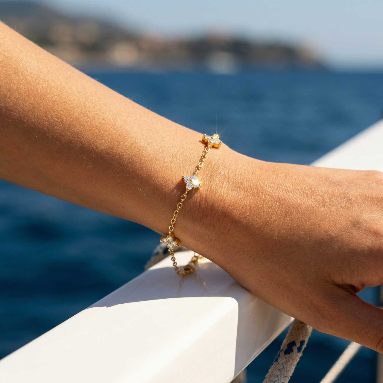 Crystal Flower Bracelet