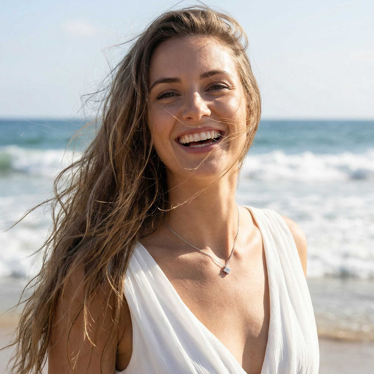 Crystal Flower Necklace