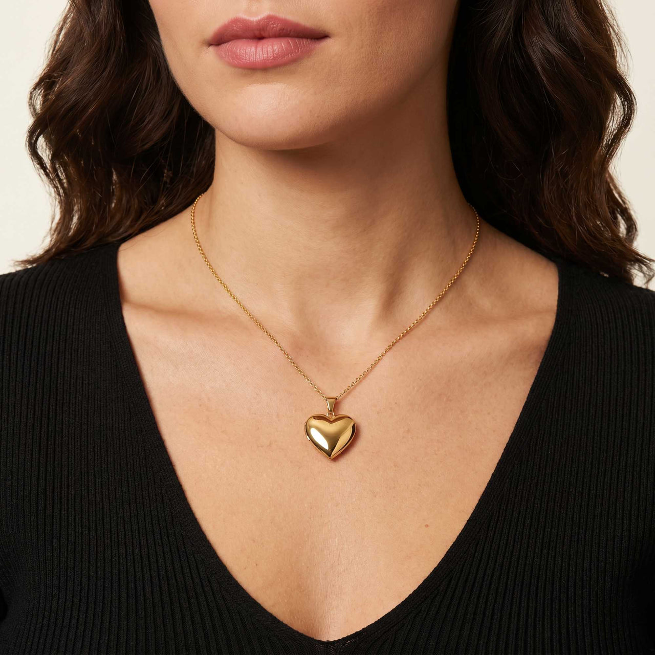 Heart Photo Locket Necklace