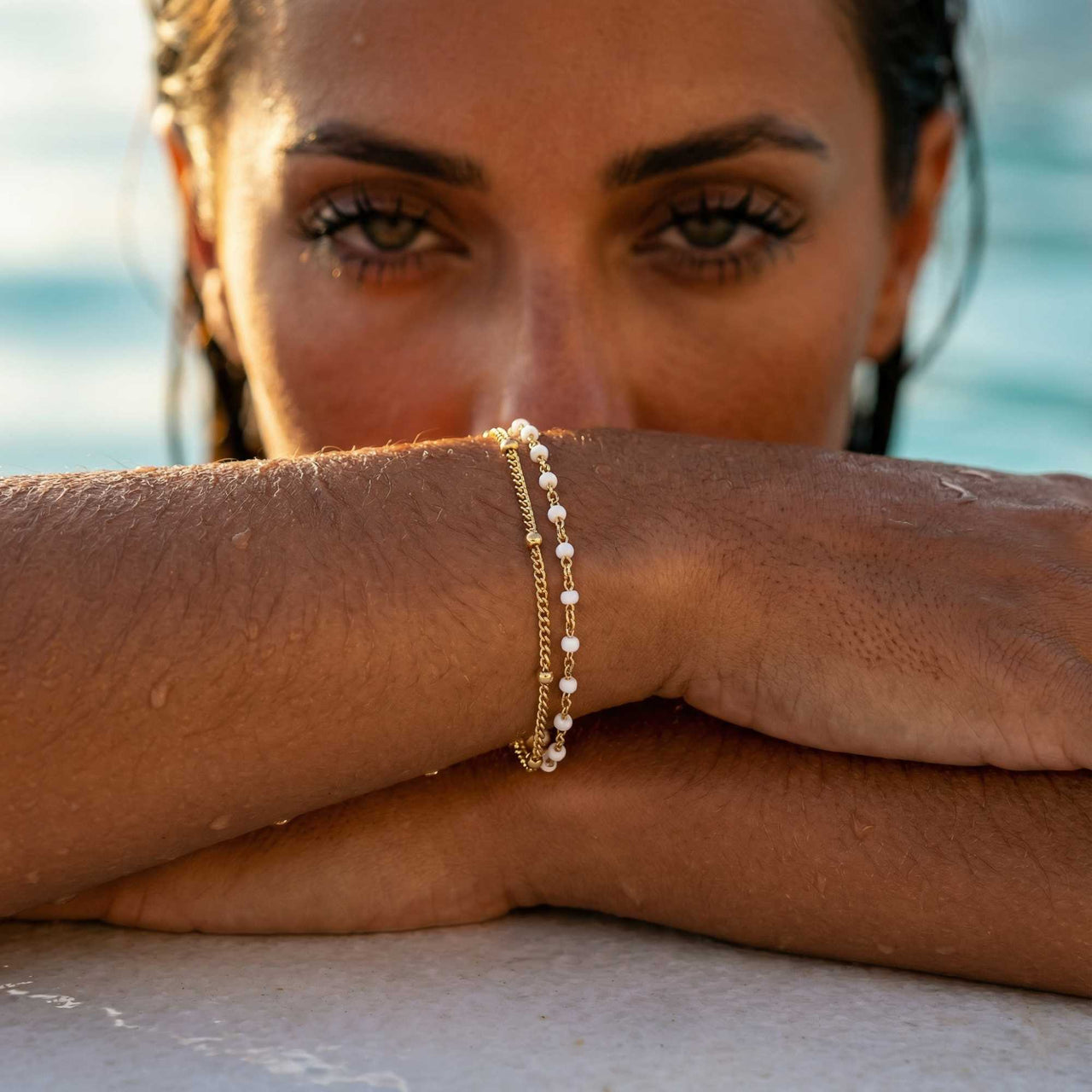 Double White Bracelet