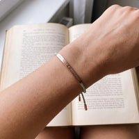 Thumbnail for Braided bracelet — worn, real size, rose gold | SKU: lanature-rg