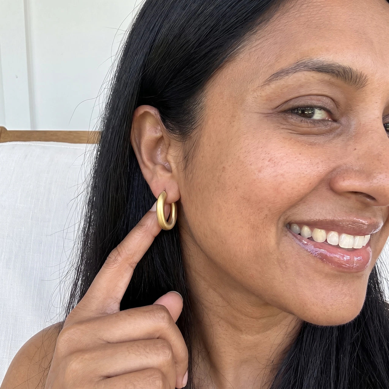 The Mates, gold earrings — real size | SKU: lesmates