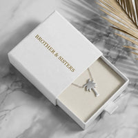 Thumbnail for Palm tree necklace — in the gift box, silver | SKU: 8732822-silver-plated