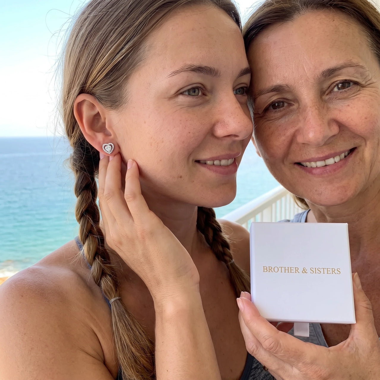 Silver stud earrings offered as a gift by her mother | SKU: 1953493