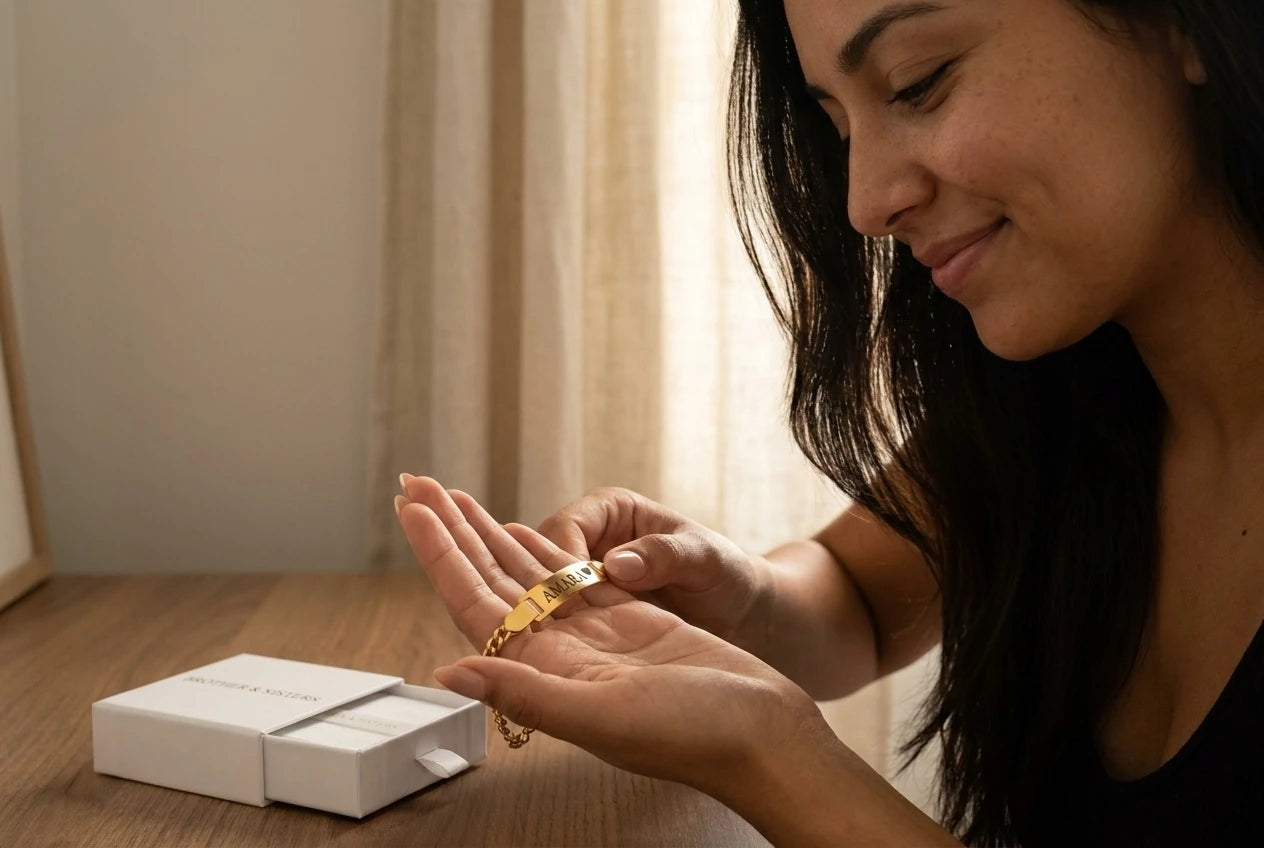Her name, worn on her — Brother & Sisters